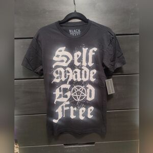 Blackcraft Cult Self Made God Free T Shirt Mens XS Black Goth Tee Pentagram Punk